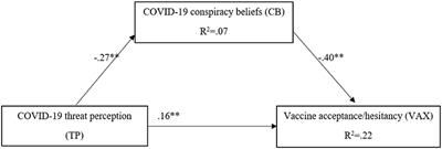 SARS-CoV-2 Threat Perception and Willingness to Vaccinate: The Mediating Role of <mark class="highlighted">Conspiracy Beliefs</mark>